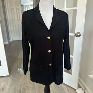 Misook Elegant Black Blazer with Gold Accents